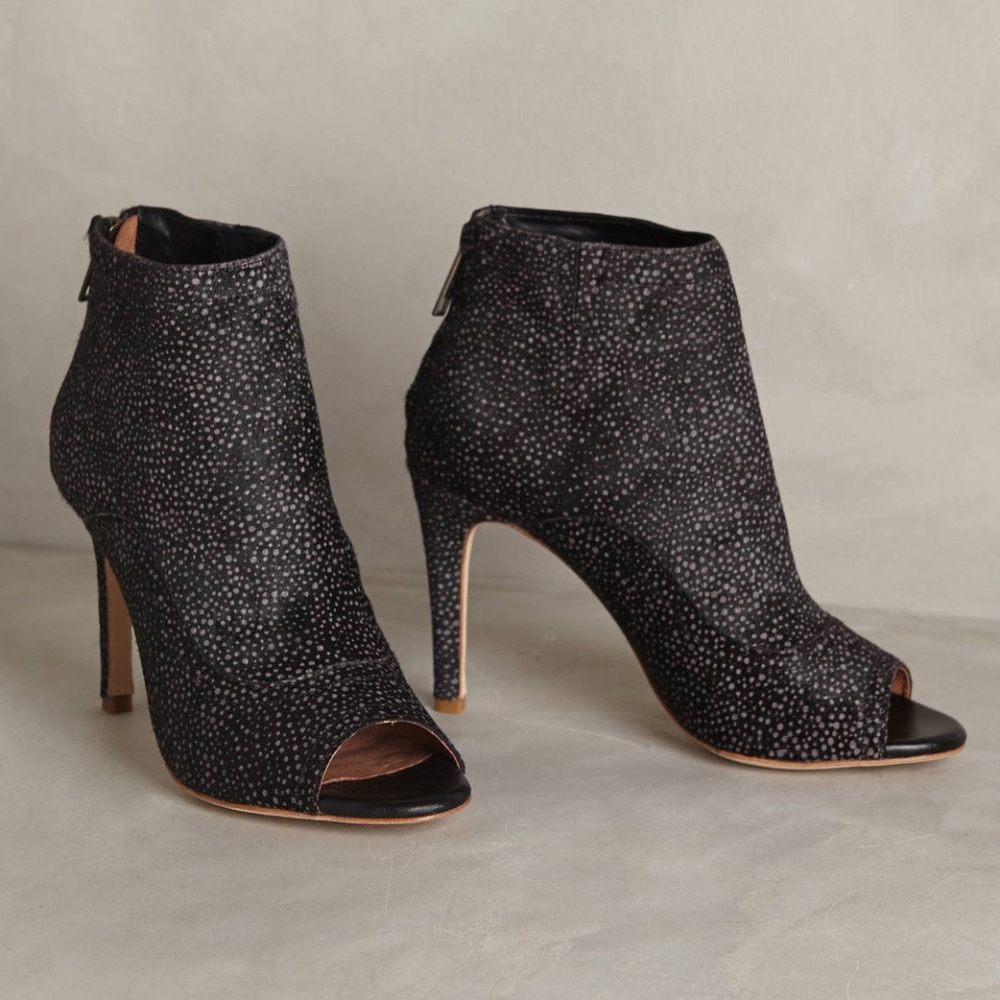 Joie Edison Calf Hair Peep-Toe Bootie Shootie